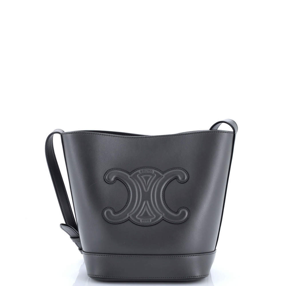 Celine Small Cuir Triomphe Bucket Bag Leather
